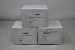 Three boxed as new Lumel Din Rail Electric Energy Meters (NMID30-2).