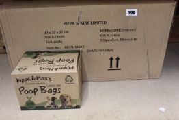 Eight boxes of Pippa & Max's Poop Bags (500 each, large 17 x 37cm).