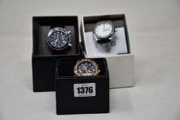 Three men's as new Vault automatic watches.
