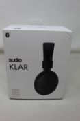 A boxed as new Sudio Klar noise cancelling headphones and a pre-owned Sudio Klar noise cancelling
