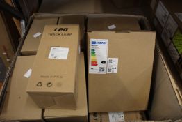 Six LED Three Phase Spotlights (3867-9100) and two LED Track Lamps, all boxed as new.