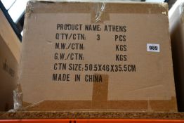 Three as new Nova Harley Luxury Athens leather changing bags.