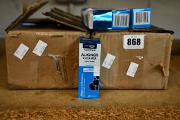 A quantity of EverSmile white foam aligner and retainer Cleaner + whitening (Approximately 48