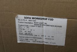 Sofa Workshop Bury coffee table in marble jet black and dark bronze RRP £550.00