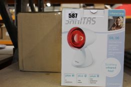 Six boxed as new Sanitas SIL 06 infrared lamps (Application for colds and tension).