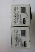 Two Ideal Programmable RF Electronic 7 Day Room Thermostats (KIT-216131).