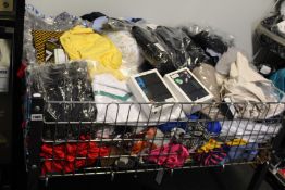 A quantity of assorted as new clothing and related items.
