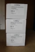 Three boxed as new Lumel Din Rail Electric Energy Meters (NMID30-2).