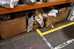 Nine boxes of pre-owned clothing and related items.