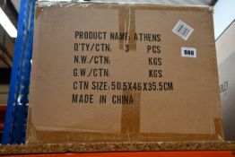 Three as new Nova Harley Luxury Athens leather changing bags.