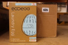 Twelve boxed as new Ecoegg 70 washes laundry eggs.