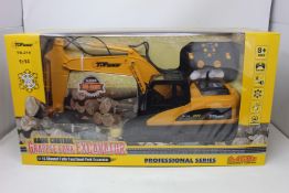 Eight boxed as new Top Race professional series 1:14 scale toy excavators (REF: TR-215).