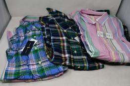 Five assorted as new Ralph Lauren shirts (Assorted colours/sizes).