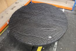 An as newTimothy Oulton Tribel round coffee table, Trembesi Hardwood (120cm).