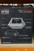 A boxed as new All - Clad electric grilling machine (UK adapter required).