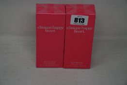 Seven as new Clinique Happy Heart perfume sprays (100ml).