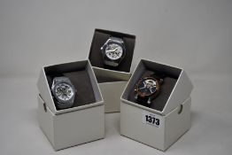 Three men's as new Vault automatic watches.