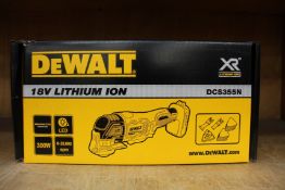 A boxed as new DeWalt XR 18V Cordless Oscillating Multi Tool DCS355N-XJ (Bare unit).