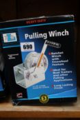 A boxed as new Dutton-Lainson Trailer Pulling Winch 2500lb, heavy duty with hand brake (DL2500AB).
