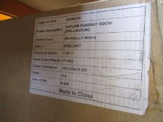 An as new Timothy Oulton Saturn pendant light in clear glass beads. (150cm - RRP £4995).