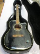 A pre-owned Crafter Cruiser Electro-Acoustic Guitar in black (JF-7EBK).