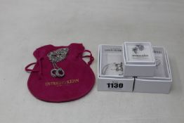 Four pieces of Dyrberg/Kern of Copenhagen jewellery to include stud earrings, hoop earrings and a