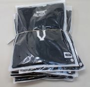 Ten as new Valiance T-shirts in black (Assorted sizes- RRP £25 each).