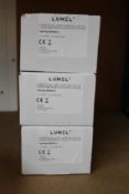Three boxed as new Lumel Din Rail Electric Energy Meters (NMID30-2).