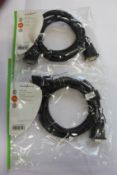A quantity of as new Nedis VGA cable/VGA Male - VGA Male 2.0M/Black (Approximately 50 items).