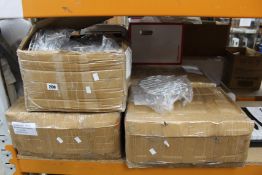 A quantity of steel over hob/grill food warmers -(Approximately 400 items).