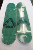 Two as new Palace K9 skateboard decks.