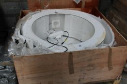 A large designer fish tank with inbuilt lights and filter (Viewing advised as some damage to