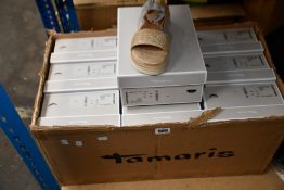 Nine pairs of women's as new Tamaris sandals (Assorted sizes).