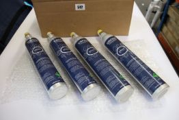 Four as new Grohe Blue 425g carbon dioxide bottles.