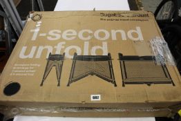 A Bugaboo Stardust pop-up travel cot/playpen.