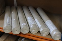Six rolls of as new Elitis Raffia and Madagascar woven wallpaper (10.05 x 0.70m per roll, VP 631-