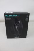 A boxed as new Logitech MX Master 3 Advanced wireless mouse.