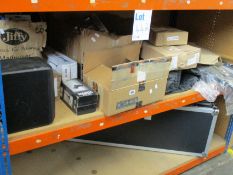 A quantity of music related items to include a Yamaha GL1 TBS Guitalele, a Makala MK-S Ukulele,