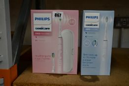 A Philips Sonicare 5100 and a 4300 Protective Clean Electric Toothbrush, both boxed as new.