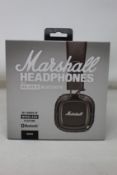A boxed as new Marshall Major 2 Bluetooth headphones.