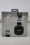 A boxed as new Marshall Major 2 Bluetooth headphones.