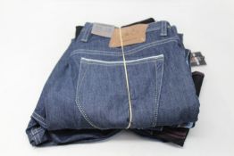 Two pairs of as new Alberto Bike Rain & Windfighter jeans (W32/L32, W34/L32).