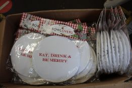 A quantity of Christmas themed bowl covers (Approximately 100 items).