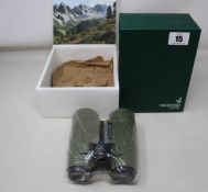 A boxed Swarovski Habicht SLC 10 x 42 green binoculars (D664480265).