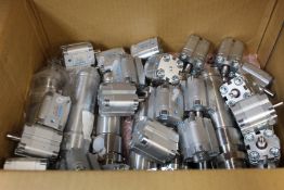 A quantity of Festo Pneumatic/Compact cylinders to include AEVUZ-25-10-P-A and CRDG-40-40-P-A-SA (35