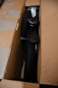 An as new Shengmilo MX03 Fat electric mountain bike in black (Item not assembled, viewing advised).