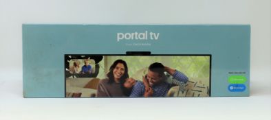 A boxed as new Facebook Portal TV with Alexa (P/N: 899-0081-13) (Box sealed, slight damage to packag