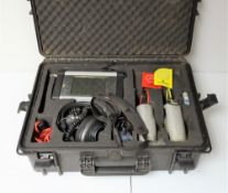 A pre-owned Gutermann Aquascan 610 Leak Locating Correlator with 2 Sensors, Teufel headphones, UK AC