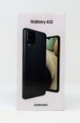 A boxed as new Samsung Galaxy A12 (SM-A125F/DSN) 64GB in Black (Box sealed) (IMEI: 350500031950202).