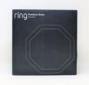 A boxed as new Ring Alarm Outdoor Siren (Box opened).